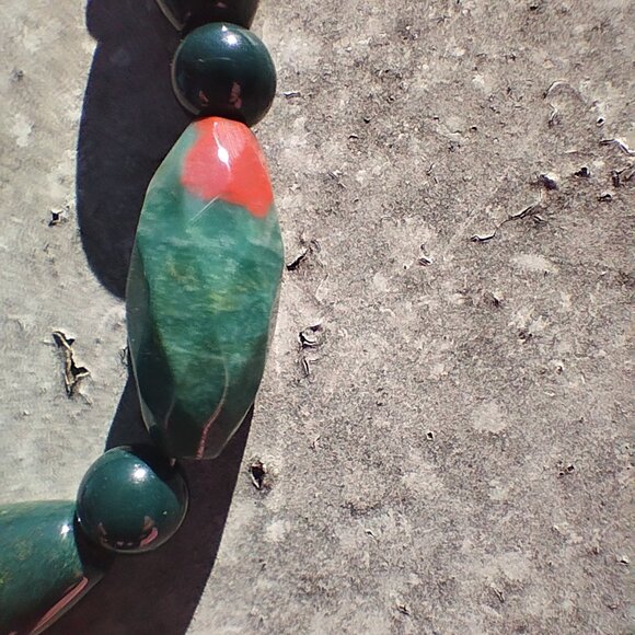 Jay King DTR mine finds moss Agate 925 Sterling Silver necklace 24" - Picture 4 of 14